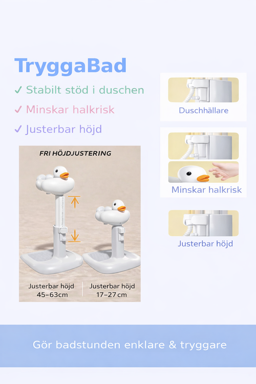 TryggaBad-Justerbar duschhållare för barn